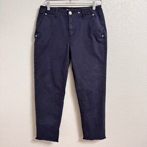 Rag & Bone Pants Womens 26‎ Blue Raw Hem Cropped Casual